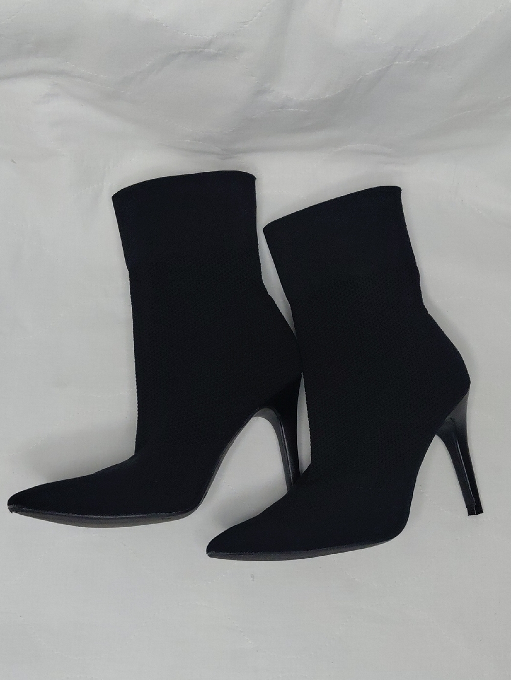 Brash Women's Black Sock boots stiletto Sz 7